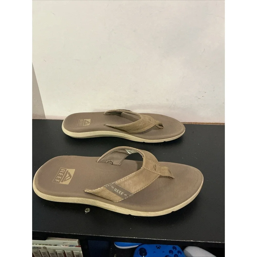 Reef Santa Ana Men's Flip-Flop Sandals - Tan Size 8